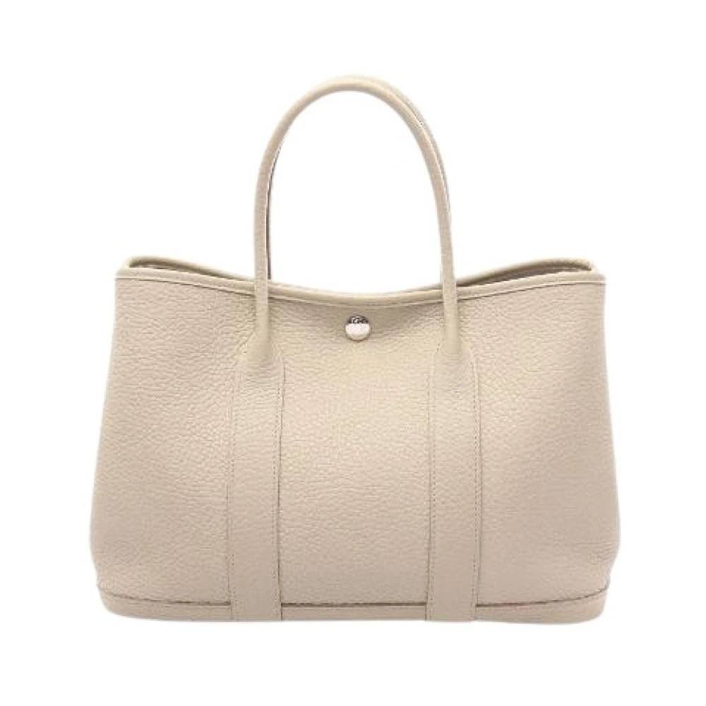 Hermès Vintage Pre-owned Laeder skuldertasker - Vintage - Dame - Beige - ONE SIZE - Uld