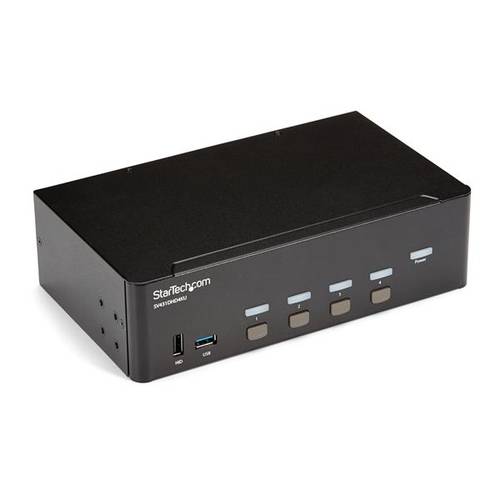 StarTech.com StarTech.com 4-Port Dual Monitor HDMI KVM Audio & USB 3.0 hub - 4K 30Hz - 4 PC Mac Computer KVM Box for HDMI Display (SV431DHD4KU) KVM / audio / USB switch Monterbar på stativ