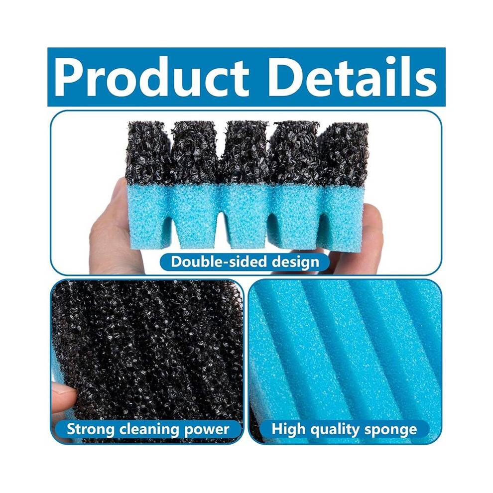 8 Pcs Grill Plate Cleaning Sponge 12207 Grooves for Most Grills with Grooves and Sandwich Makers