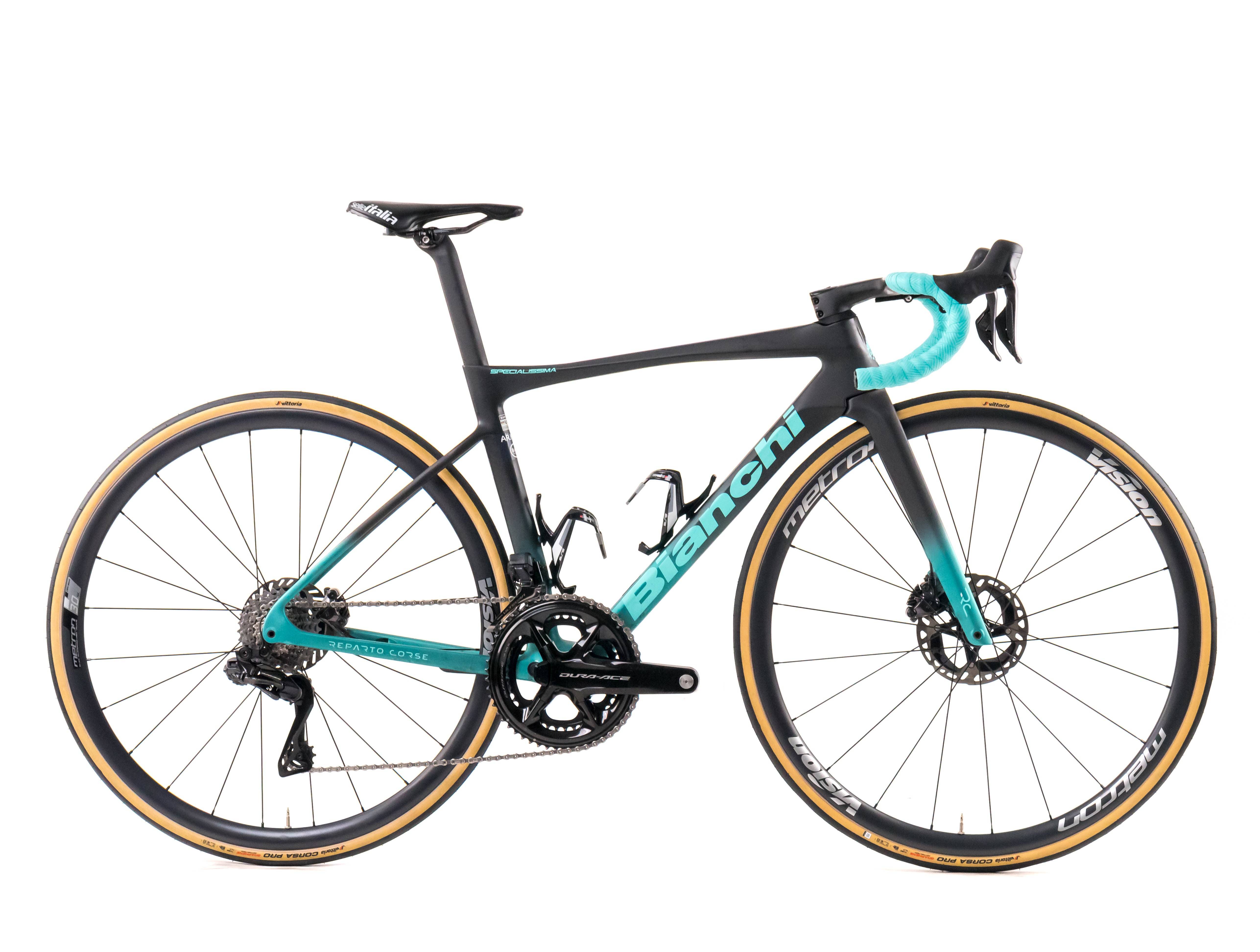Bianchi Specialissima RC 2024 - Shimano Dura-Ace Di2 2x12sp Power Meter - vision metron - Bikeroom / 50 / celeste-black (50)