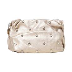 RED Valentino, Taske, Dame, Grå, ONE SIZE, Læder, Platinum Rhinestone Clutch