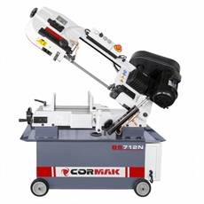 Bandsåg BS712N Cormak Max 180mm -Horisontell/Vertikal användning 400V, Komplett med stativ - kylutrustning - hjul