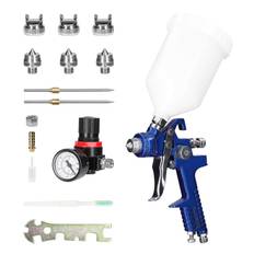 HVLP billacksprutverktygssats 600CC luftspruta med stor kapacitet i rostfritt stål Airbrush Kit Auto