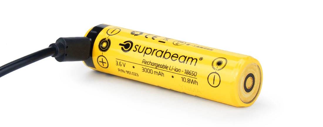 Tillbehör Batteri Suprabeam 18650 3000 mAh USB-C (Q3r)