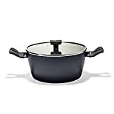 Moneta Nova, skyddsbas, gryta plus lock 20 cm, aluminium, svart
