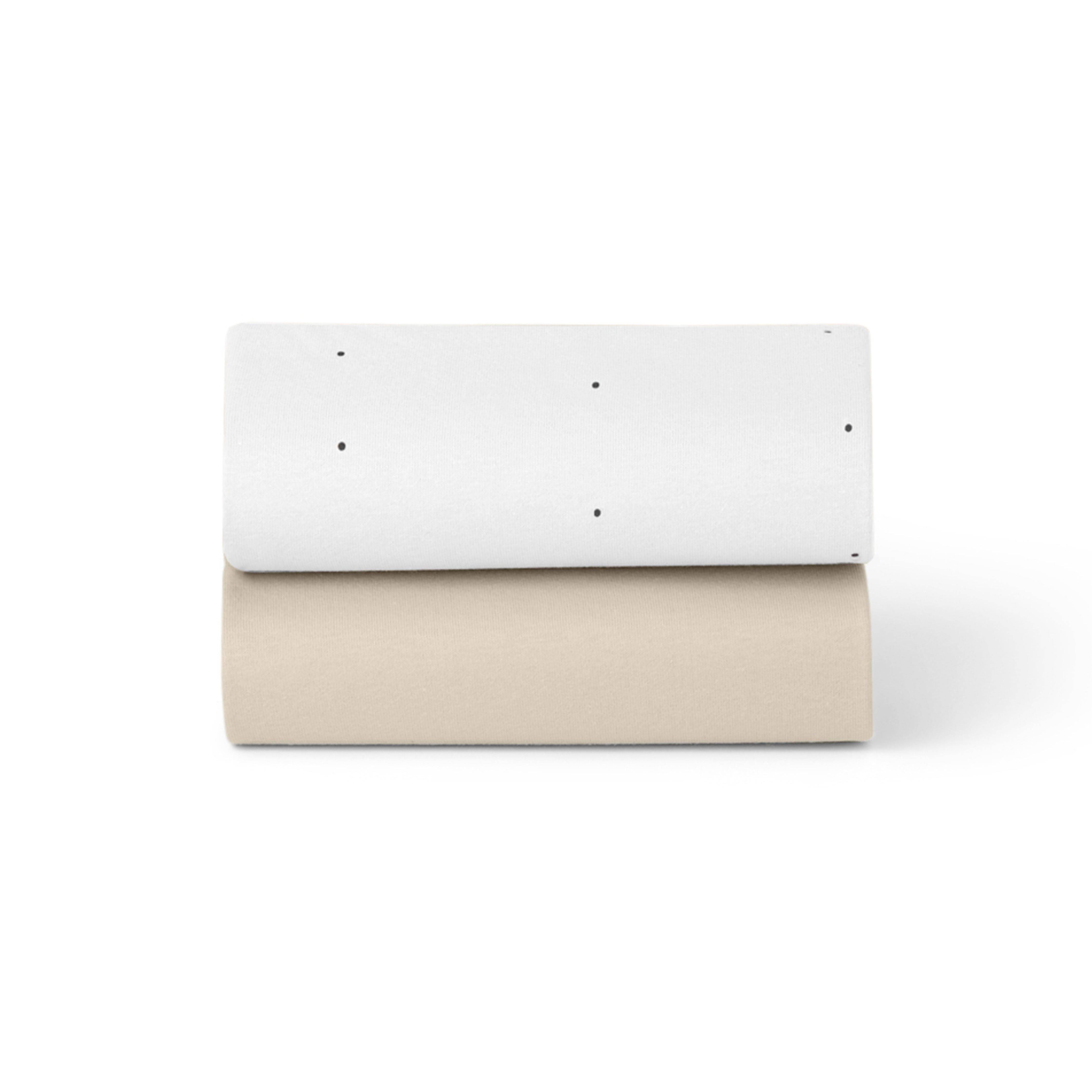 Crib 2 Pack Fitted Sheets - White / Dot - Default Title