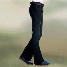 Plus size herr svart bootcut jeans slim fit stretchjeans för män flare jeans homme hombre long boot cut jeansbyxor