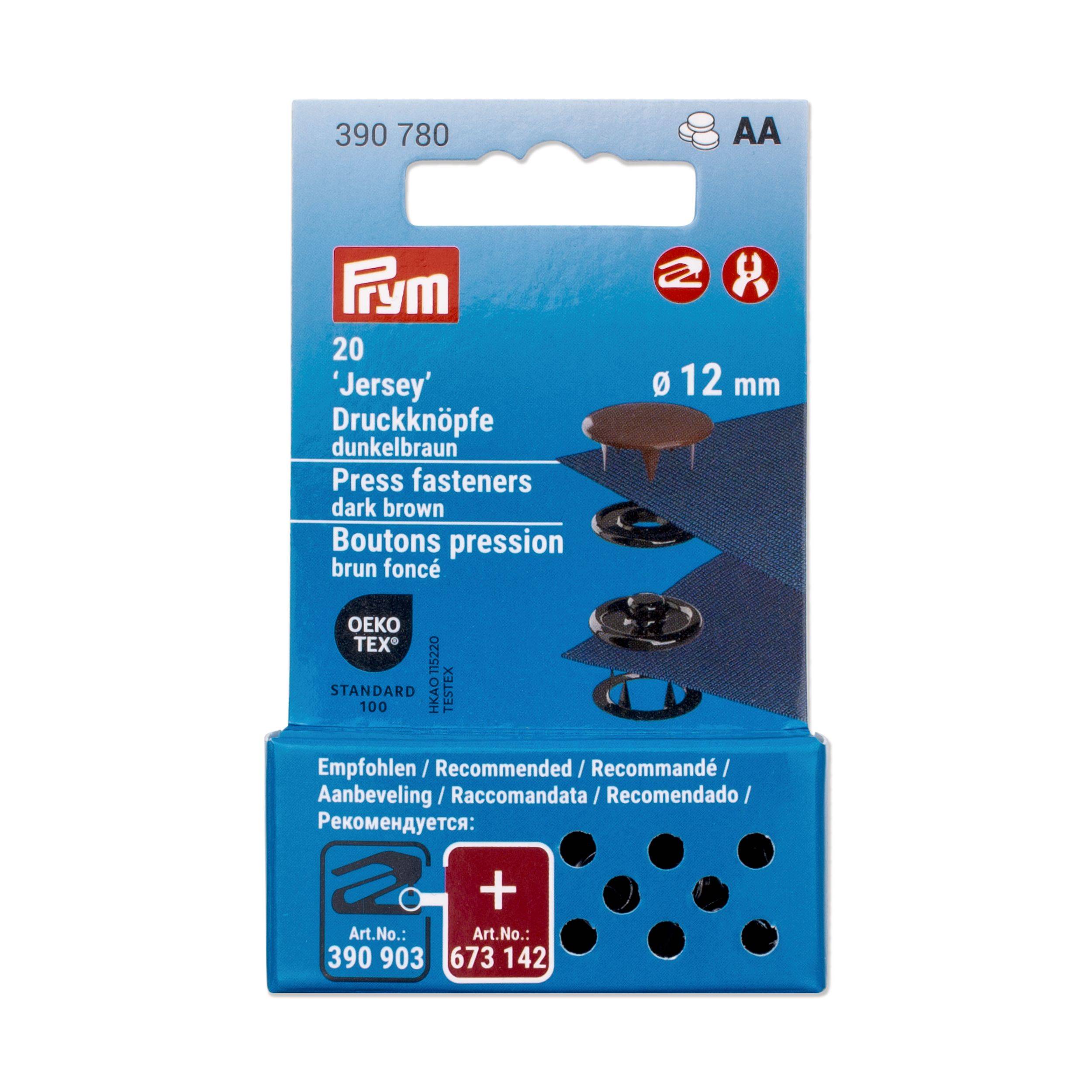 Prym Vario Tool, jersey trykknap metal ø12mm/20 stk. (Brun/gunmetal).