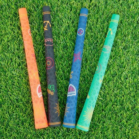 Golfklubbhandtag Halkfritt Stötdämpande Allväders Golfjärnsskaft Gummigrepp Golf grön