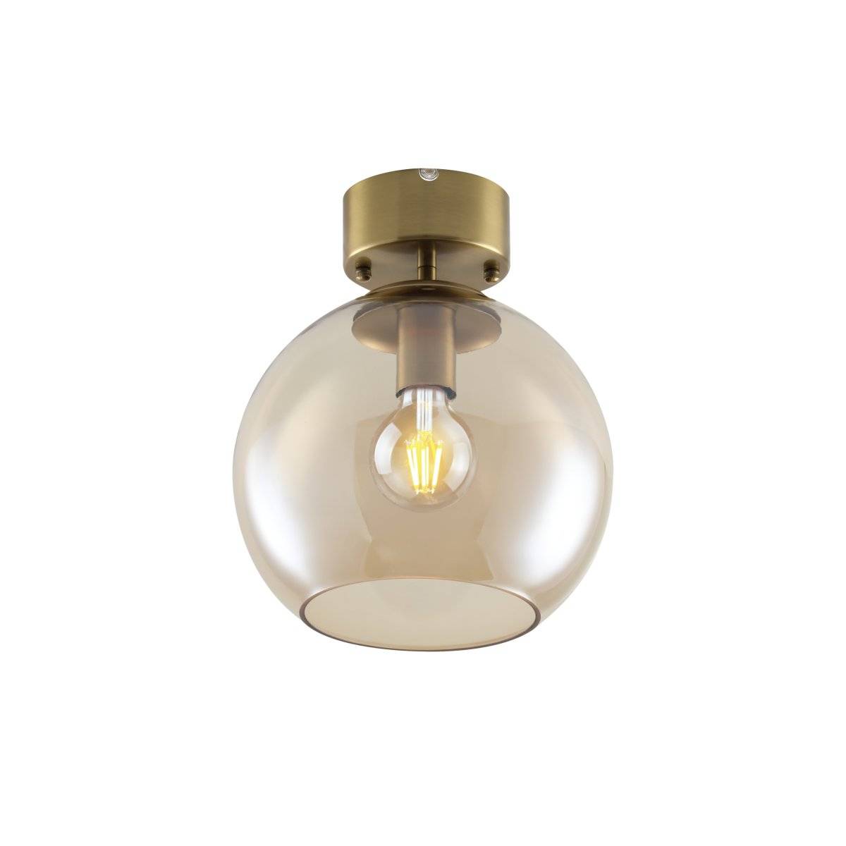 Nordic Lighting - Globi Ø25 - Takplafond - Borstad mässing/amber