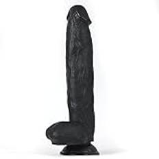 Stor dildo stor 33 cm realistisk stark sugkopp tjock verklig känsla vuxen vattentät sexleksak för män kvinnor par svart