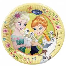 Disney Frost paptallerkner 23 cm gul , 8 stk.