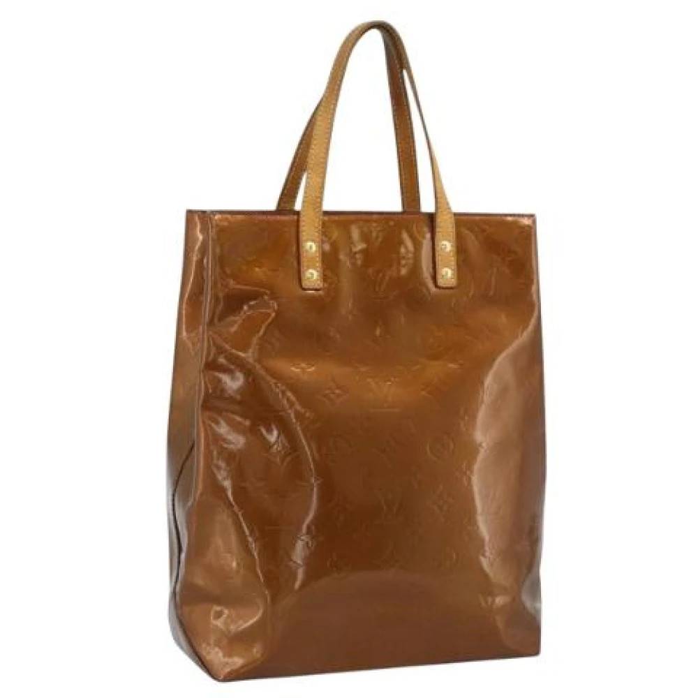 Louis Vuitton Vintage Pre-owned Vintage Patent Leather Hand Bag - Vintage - Dame - Brun - ONE SIZE - Uld