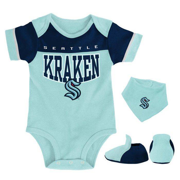 Outerstuff NHL Baby Bib & Bootie Seattle Kraken ren