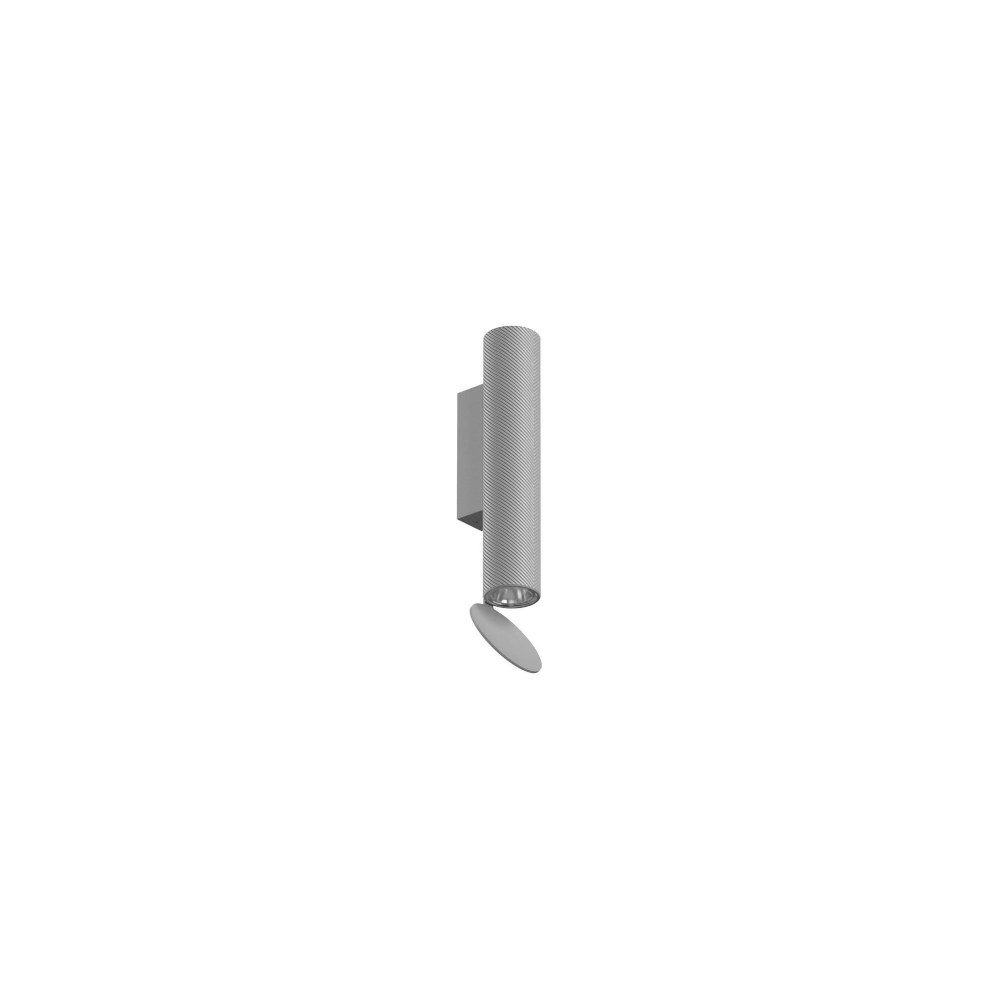 Flos - Flauta H225 Spiga Outdoor, Grey, Inkl. 12W LED 2x555lm 2700K - Vägglampor utomhus - Patricia Urquiola - Grå