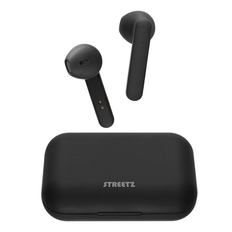 STREETZ TWS-104 True Wireless Stereo hörlurar med laddningsetui, semi-in-ear, BT 5, mattsvart