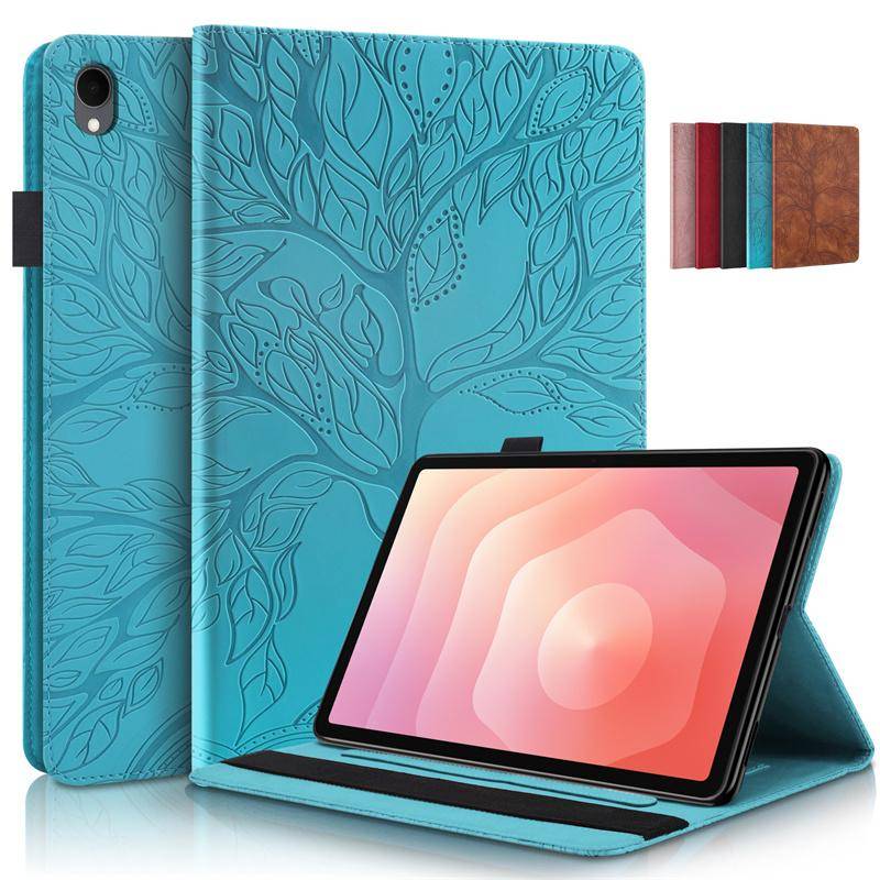 Tablettskal För TAB S11 Ultra 14.6 Samsung Tab S11 Fodral 11  Präglad Träd Flip Plånbok Ställskydd För Funda Galaxy Tab S11 S11 5G Fodral Skydd 11 tum