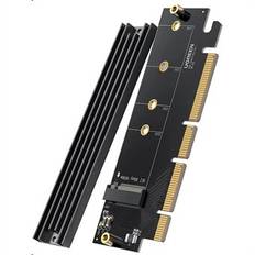 UGREEN 30715 NVMe PCIe Adapter PCle Gen4 x16 till M.2 expansionskort M.2 SSD till PCIe 4.0 X16 / X8 / X4-kort med kylfläns M.2 PCIe-omvandlare Kompatibel med Thunderbolt 3