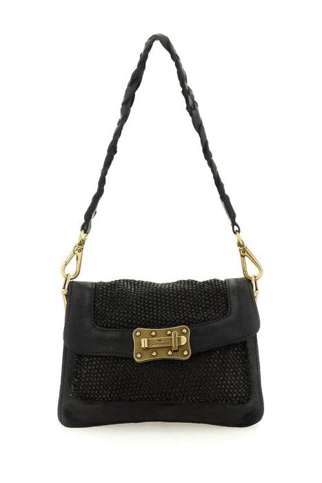 Campomaggi | Crossbody | Agnese Small Woven+Cowhide Leather, black