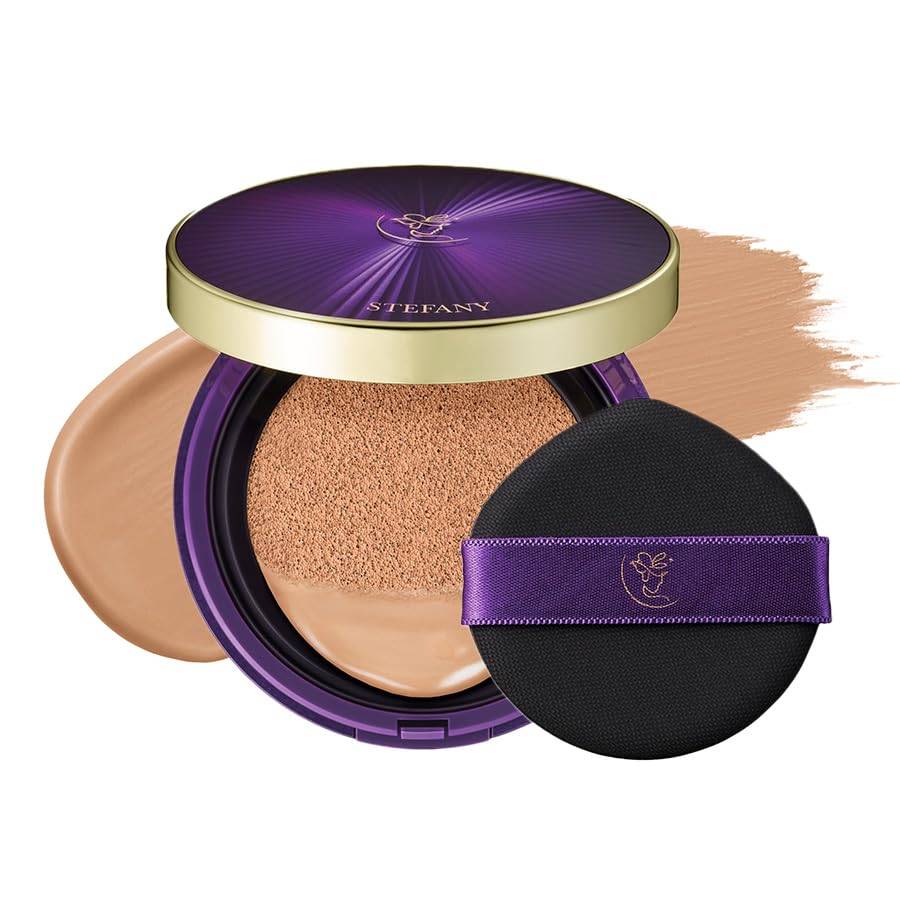 Ginza Stephanie Cosmetics Aging Cover Cushion Natural High High Skin Mature Niacinamide Foundation, Ochre, Anti-Aging Care, Coverage, Adhesion, Serum,