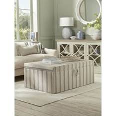 Oversized French Stripe Storage Ottoman