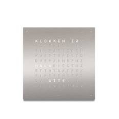 Qlocktwo - Qlocktwo Earth 45 - Stainless Steel, Brushed, NO - Klockor - Biegert & Funk - Silver