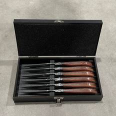 Laguiole Steakknive – skaft af natur Rosewood 6 stk.