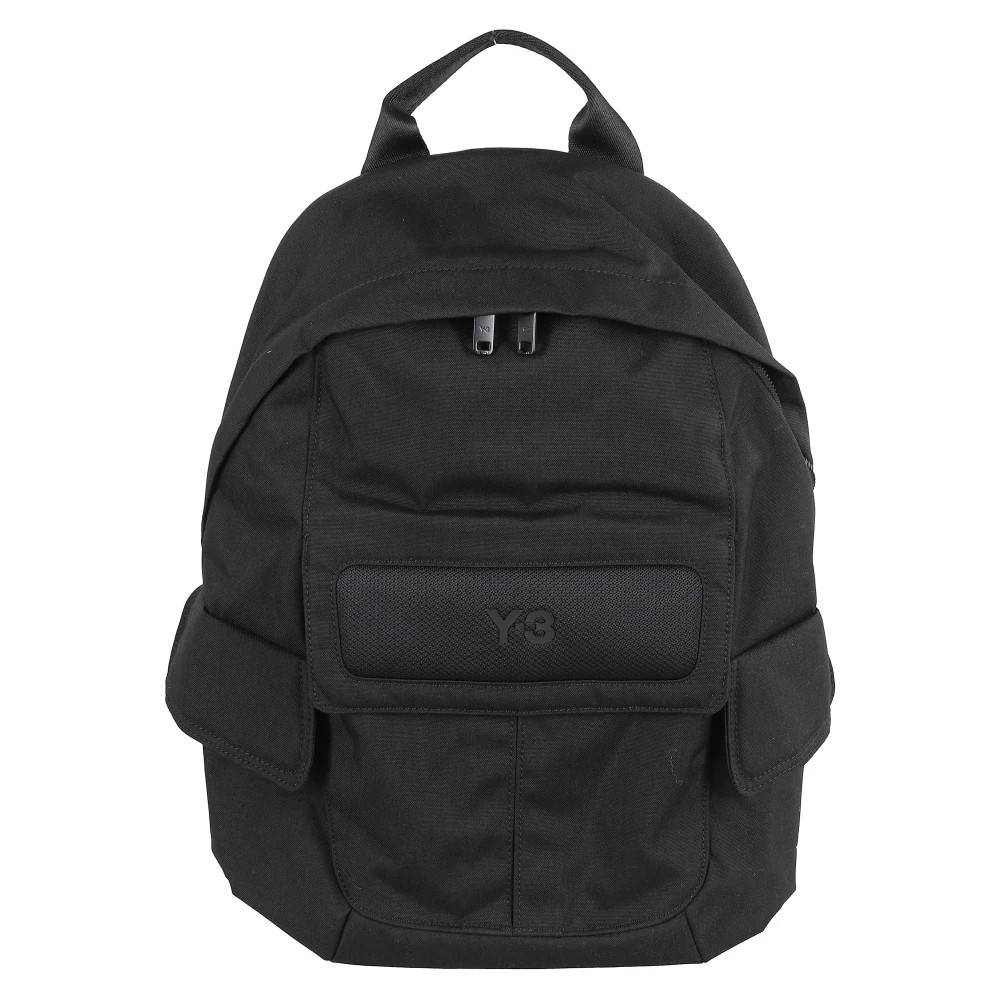 Y-3 Sort Rygsæk med Frontlomme - Tasker - Herre - Sort - ONE SIZE - Uld