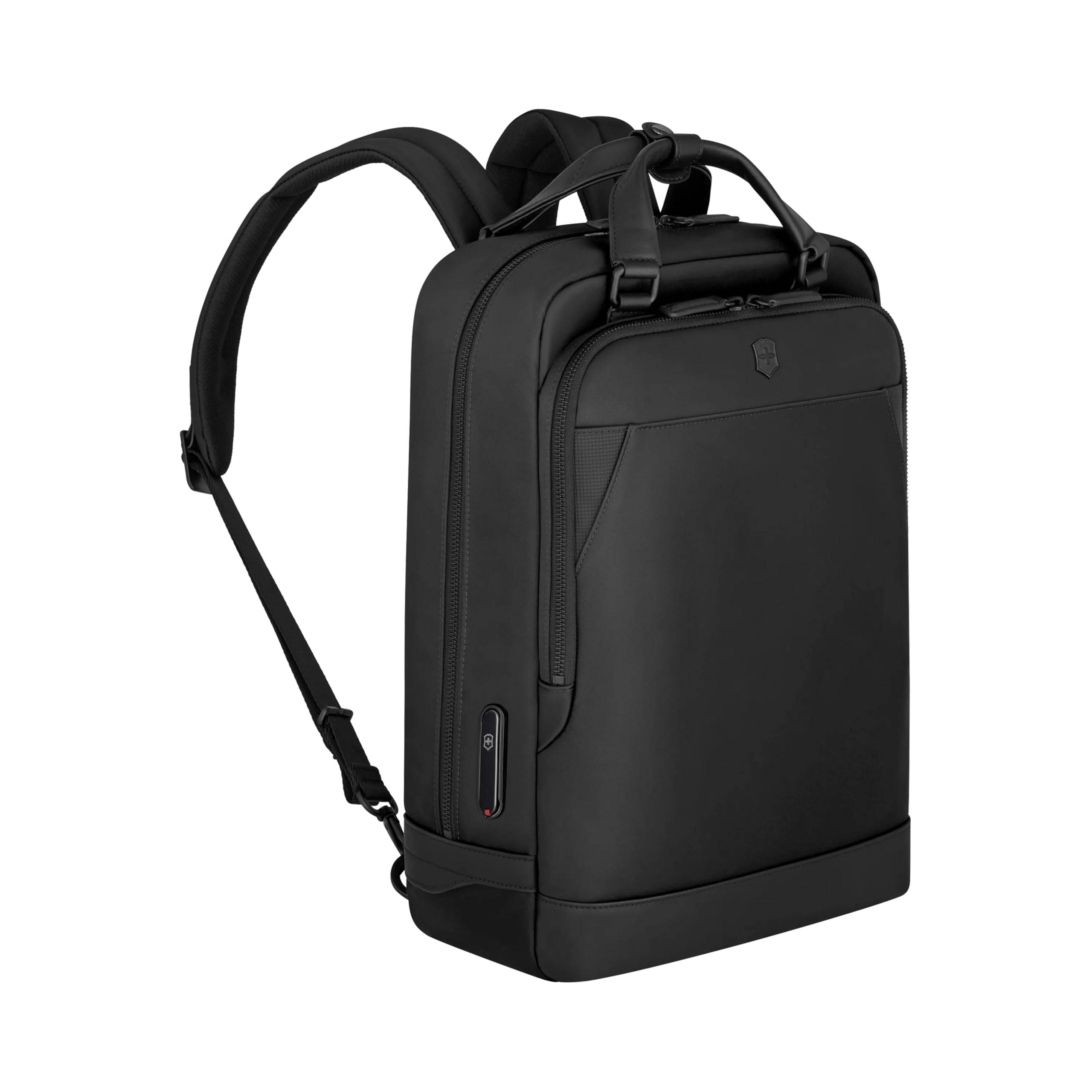 Victorinox Alox Nero Bag for Perfect for Commuting and Business and Fits and A4 18L Black 2-Way Backpack/Tote Men, Trips, Slim, Lightweight, Thin,