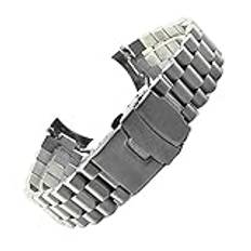 Watch Strap, 20mm 22mm Stainless Steel Strap Polished Men's Curved End Replacement Watch Accessories