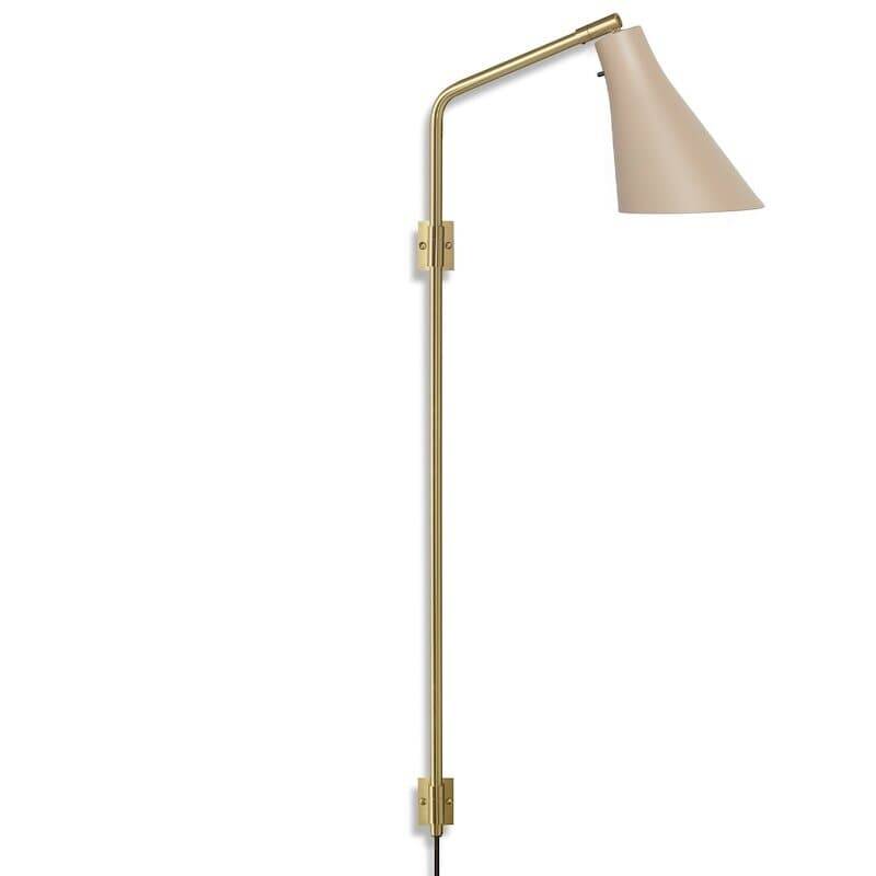 Rubn Miller vägglampa Swing ljus sand/mässing