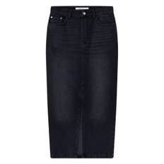 Niki Denim Midi Skirt - Black