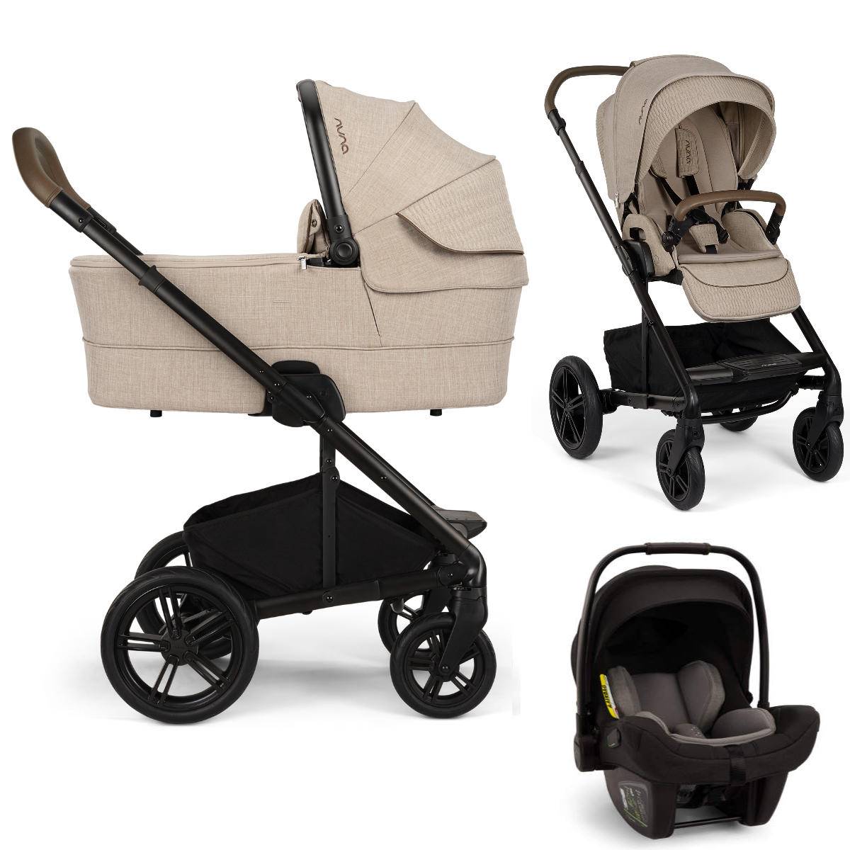 Nuna MIXX Next Stroller Set 3‑in‑1 incl. Nuna PIPA Next i‑Size Infant Car Seat - Thunder