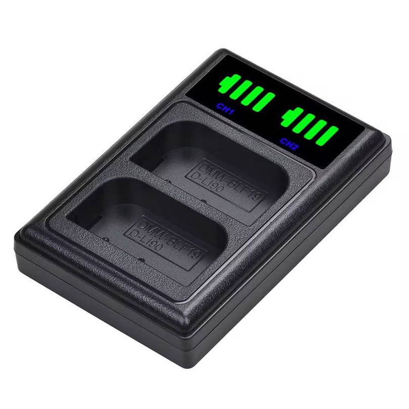 USB-C Laddare för 2 Canon LP-E17 kamerabatteri