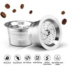Återanvändbara kaffekapslar rostfritt stål återanvändbara kaffekapselkoppfilter kompatibla med delta q / cafissimo / dolce gusto - För cafissimo