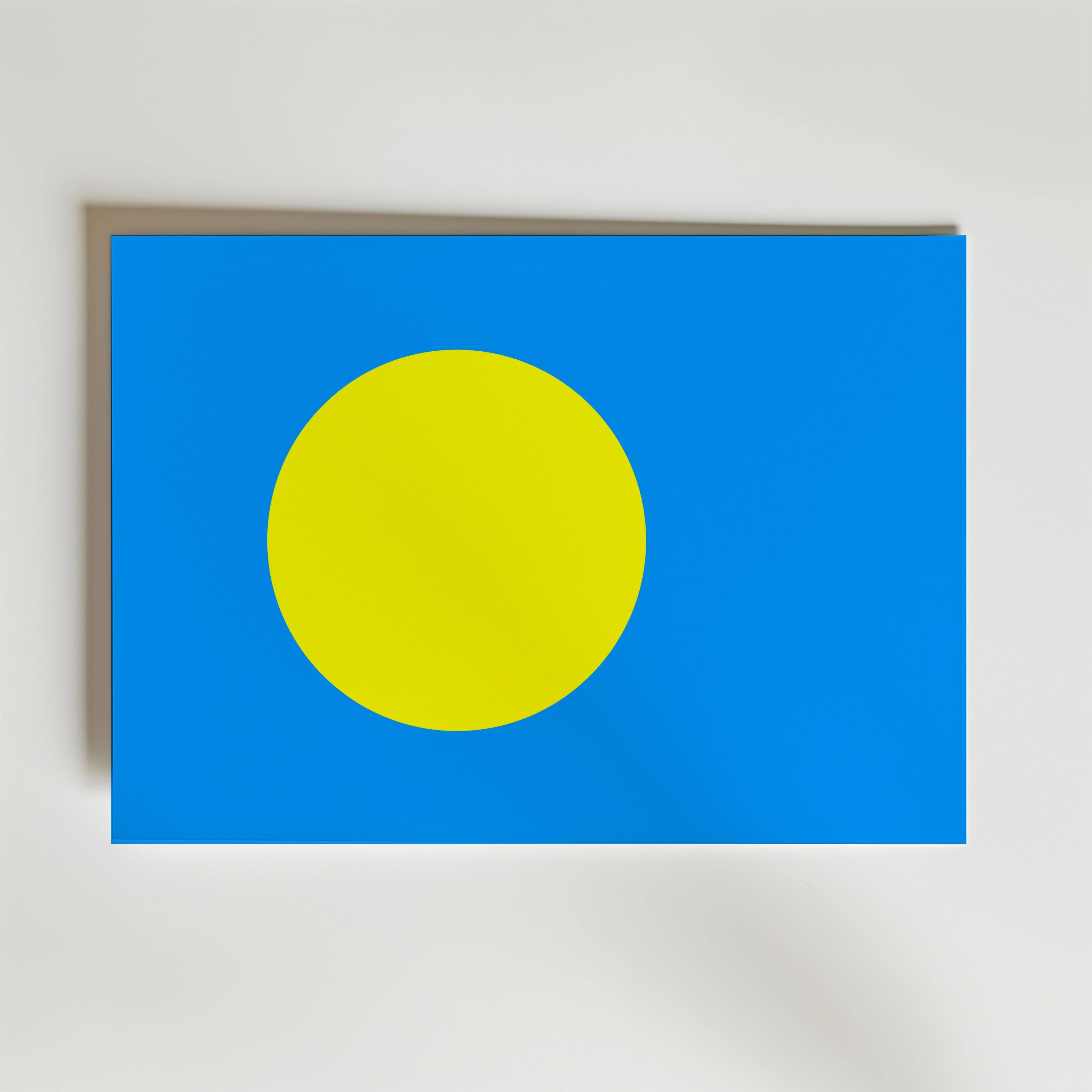 Palau National Flag Poster - Canvas 140x100 cm