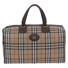 Burberry Vintage, Pre-owned, Herre, Beige, ONE SIZE, Tyl, Pre-owned Canvas rejsetasker