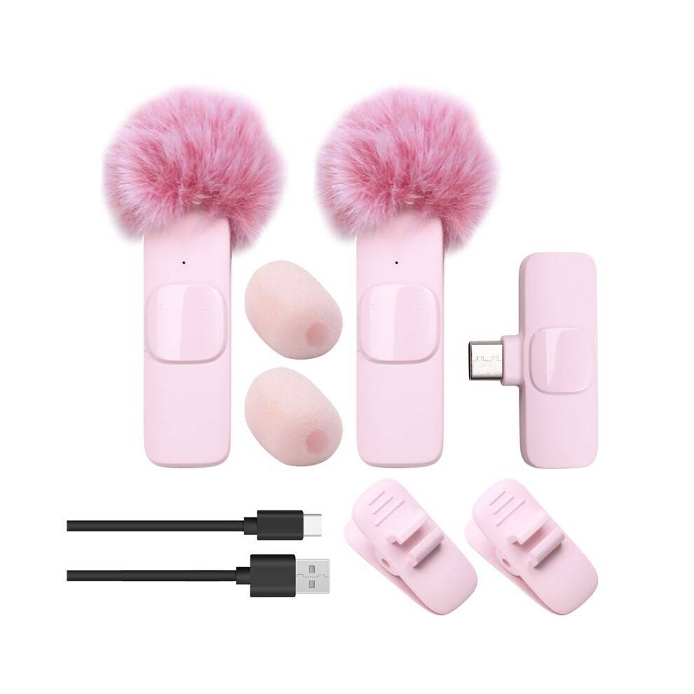 New Wireless Lavalier Microphone Portable Audio Video Recording Microphone for PC Camera Live Gaming Phone