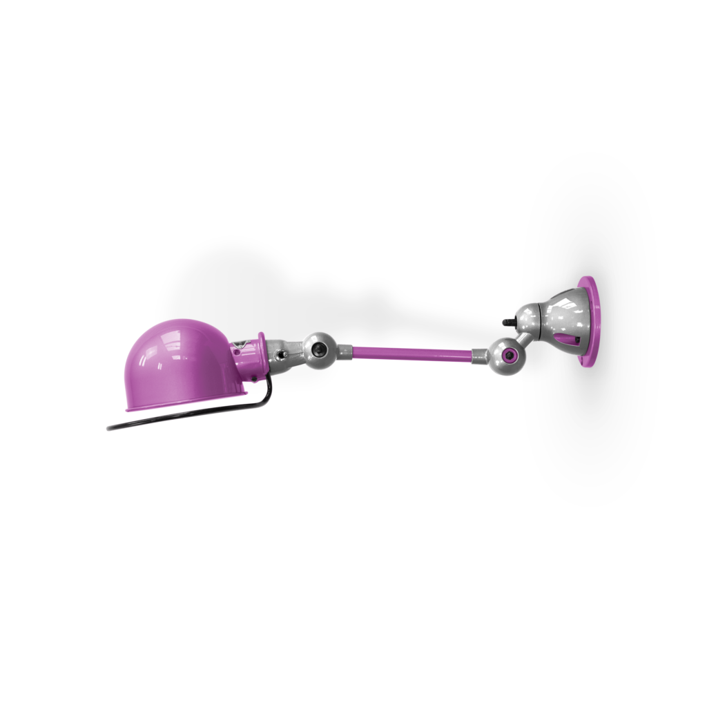 Loft D2501 væglampe fra Jieldé - Violet fuschia / Blank/poleret