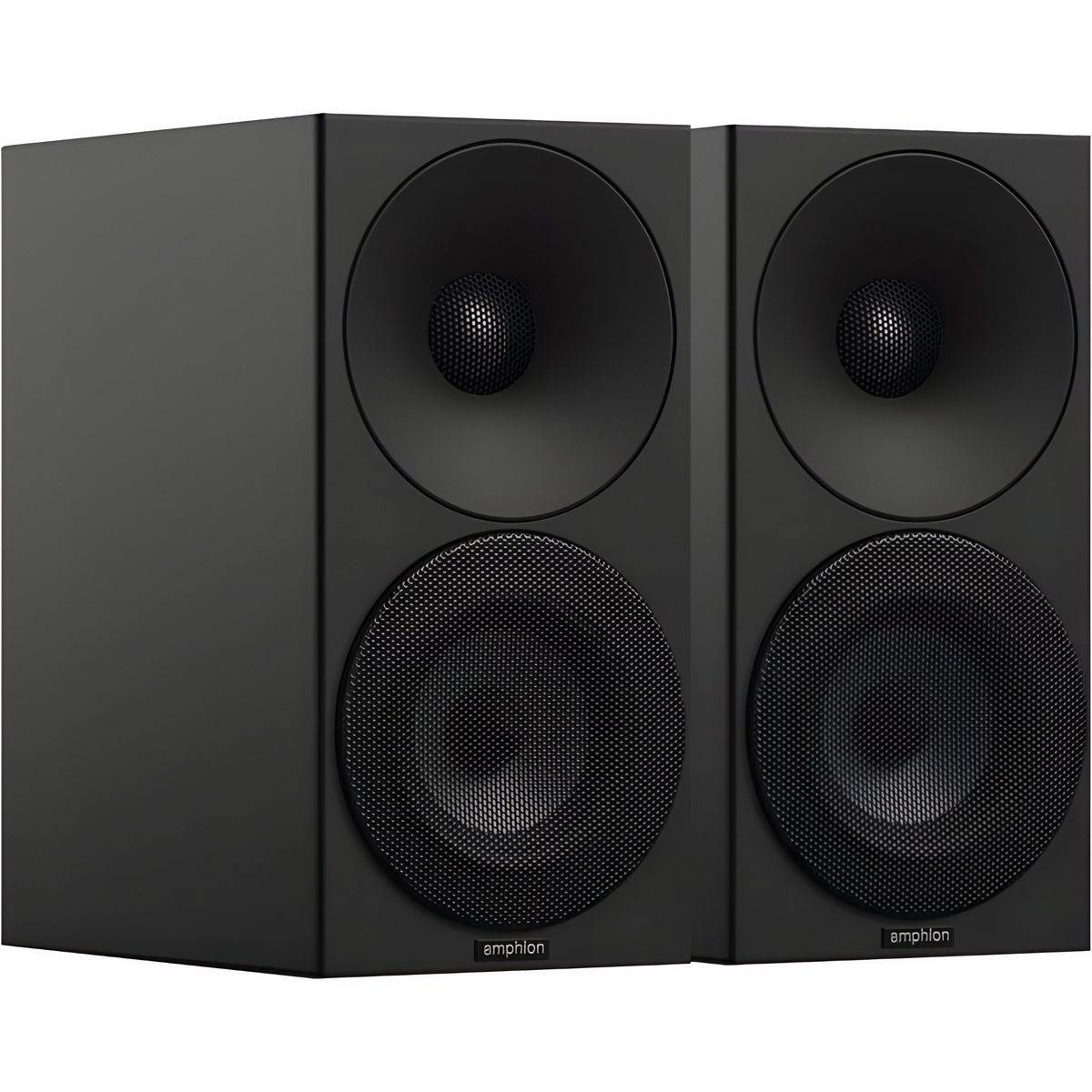 Amphion Argon 0 svart (paket med 2) - Bokhyllehögtalare, 25 W, Bass-reflex