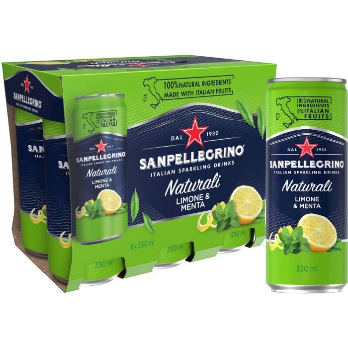 San Pellegrino Limonata Menta Sparkling 33cl x 6st