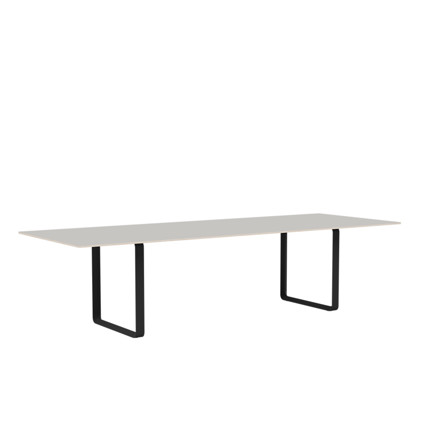 70/70 Bord fra Muuto 295 x 108 cm / Grey Linoleum Plywood Anthracite Black - Jacobsen Plus