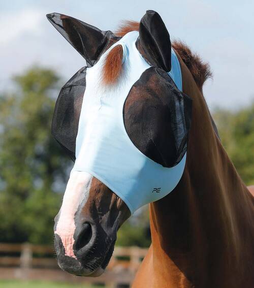 Premier Equine Comfort Lycra insektmaske - Babyblå
