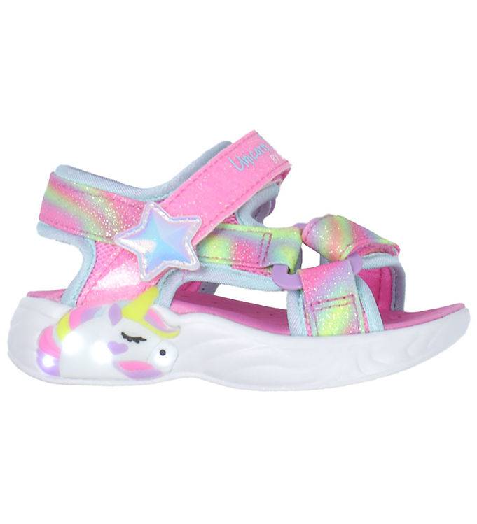 Skechers Sandaler m. Ljus - Dreamy Enhörningar - Rosa/Multi - Skechers - 23 - Sandal