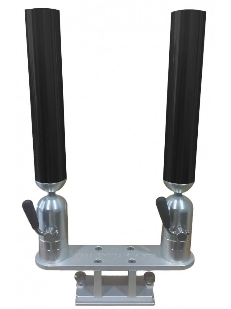 Cisco Dual Tube Holder on Trackmount - Dubbel spöhållare svart