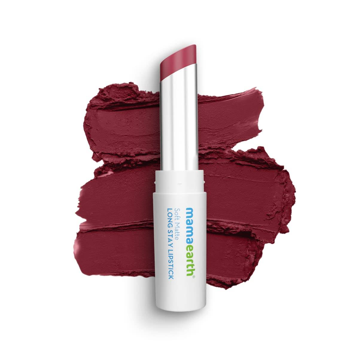 Mamaearth Soft Matte Long Stay Lipstick 3.5 g Pack of 1 - 12 Hour Vibrant Color Finish 03 Grape Wine