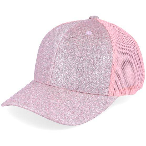 Equip - Rosa trucker Keps - Kids Pink Glitter/Pink Trucker @ Hatstore
