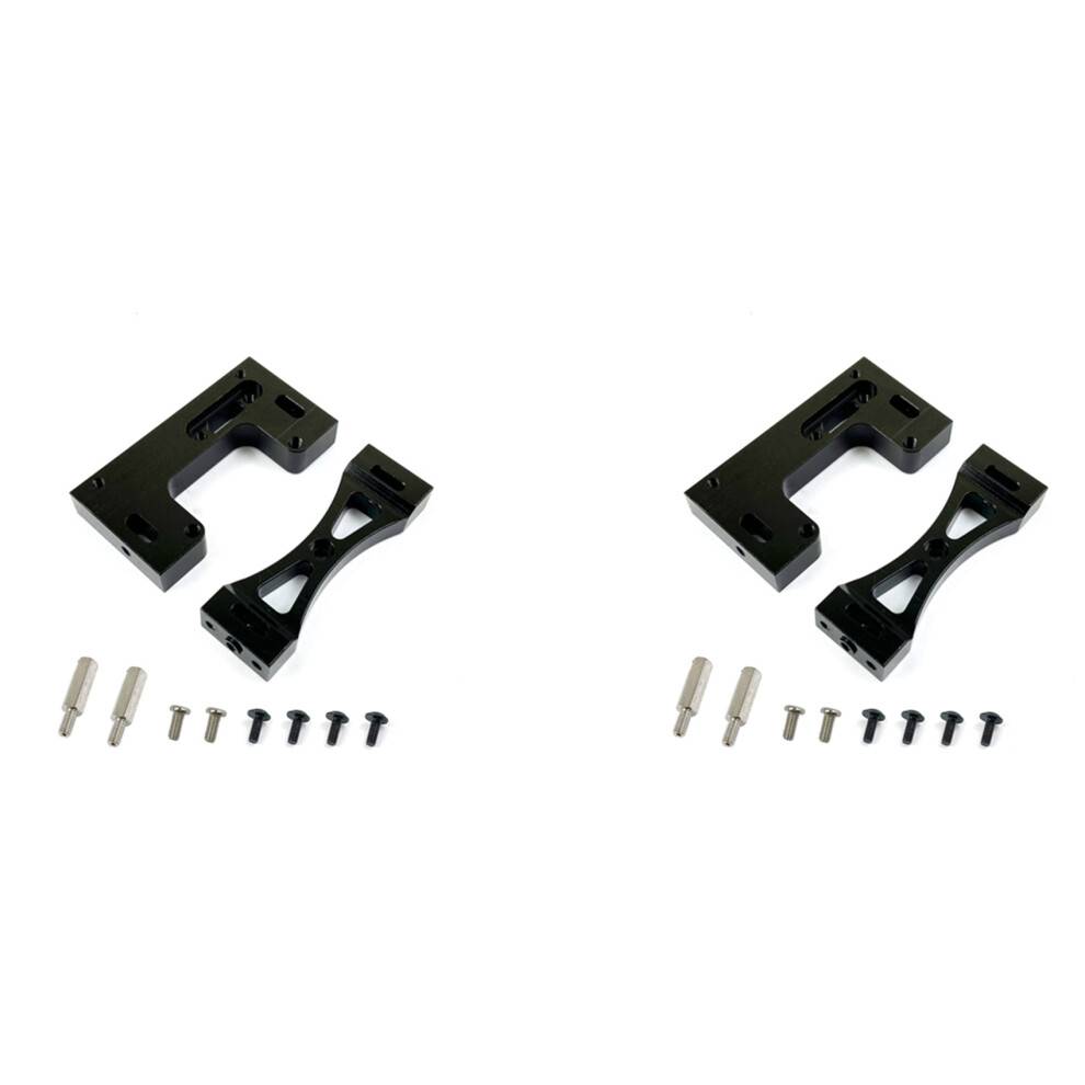 4x Metal Steering Servo Fixed Mount Bracket for WPL 1/16 B1 B14 B16 B24 C14 C24 B36 MN D90 99S ,Black