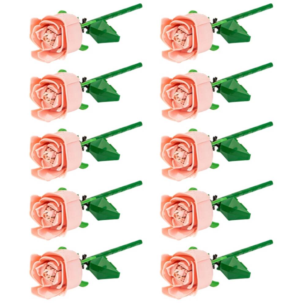 Romantic Rose Bouquet Building Blocks Eternal Model Assembled Plant Home Decoration 'S Day Birthday R Gift