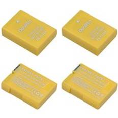 Gult batteri en -el14 en-el14a för nikon en el14 el14a, dslr d5300 d5600 d3300 d5200 d3200 d5100 d5500 coolpix p7000 p7100 - 4x batterier
